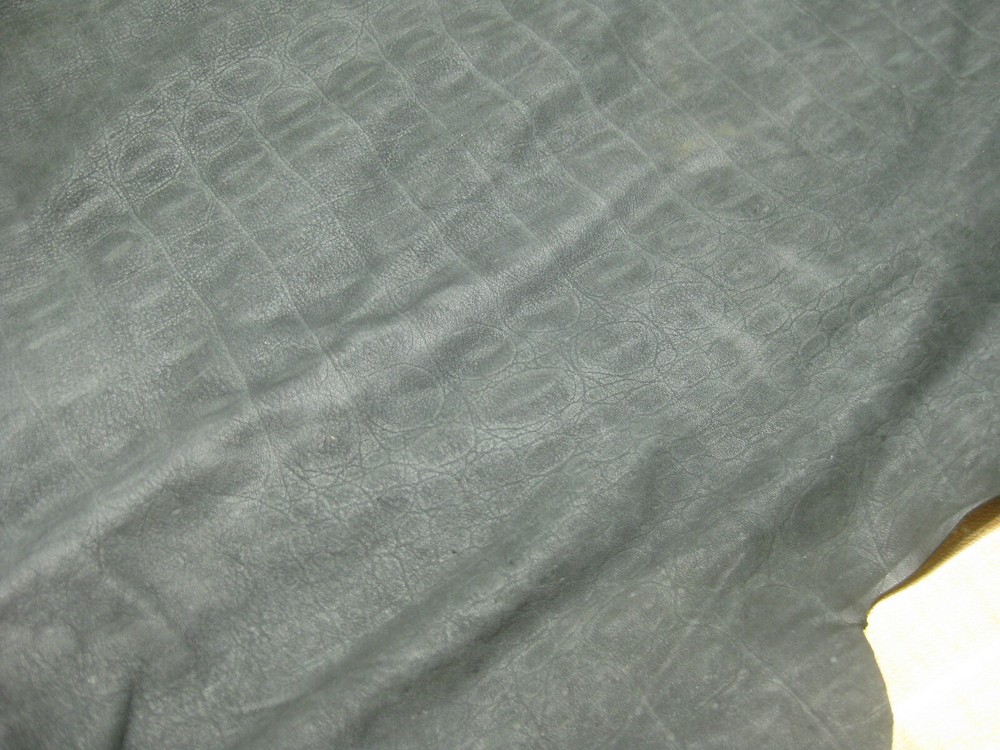 Black Top Grain Buffalo Leather # 0009193 Has Patterns ROW 70