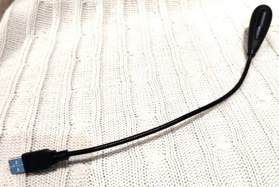 USB Bendable Laptop Desk Light Black Flexible