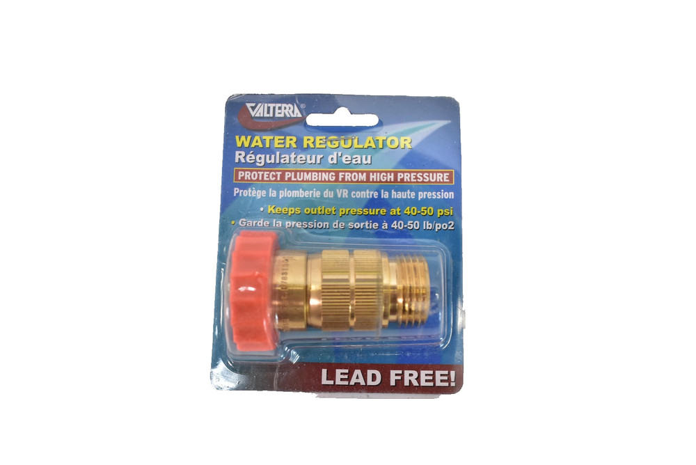 Valterra Water Regulator Lead Free Brass 40-50 PSI RV Camper Plumbing New