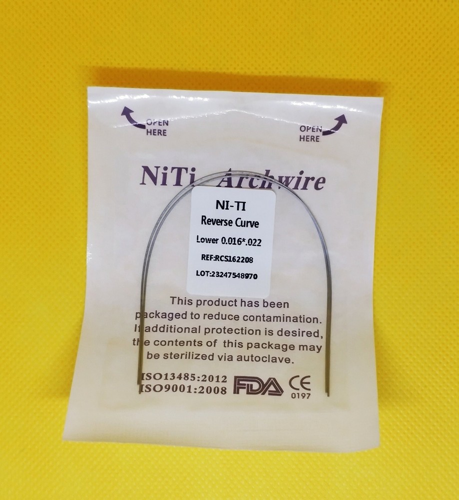 10Pack Dental Orthodontic Super Elastic NiTi Reverse Curve Rectangular Arch Wire
