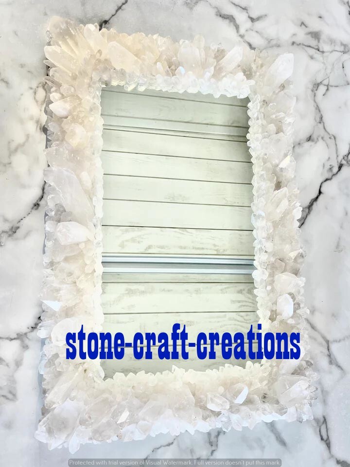 Quartz Point Crystal Vanity Mirror Bathroom Interior Decor Wall Mirror Decor