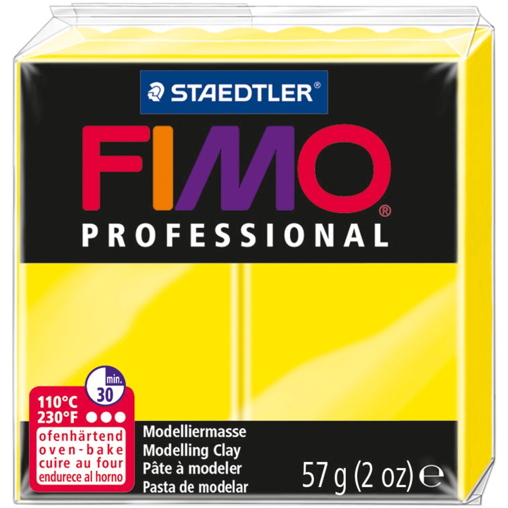 Fimo Professional Soft Polymer Clay 2oz Lemon Yellow
