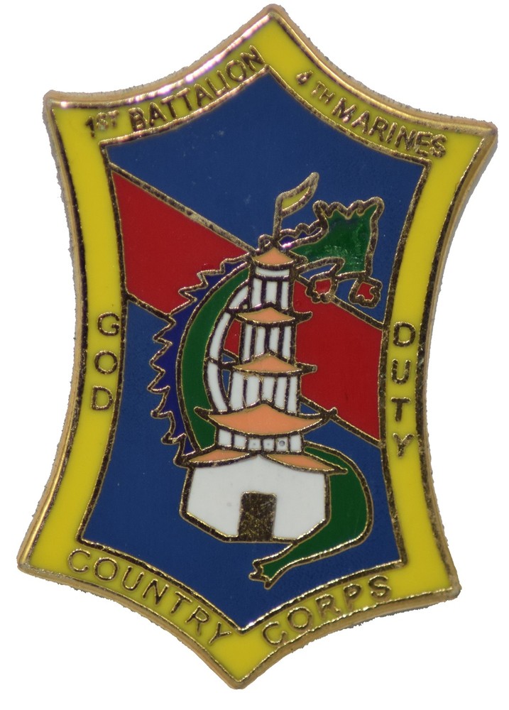 1ST BN 4TH MARINE HAT PIN