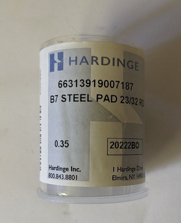 Hardinge B7 Steel & Bronze Pads, Multiple Sizes