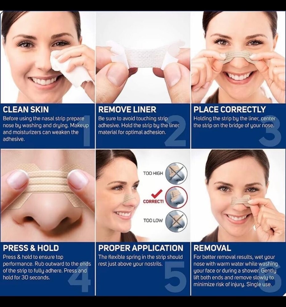 BREATHE WELL NASAL STRIPS CLEAR