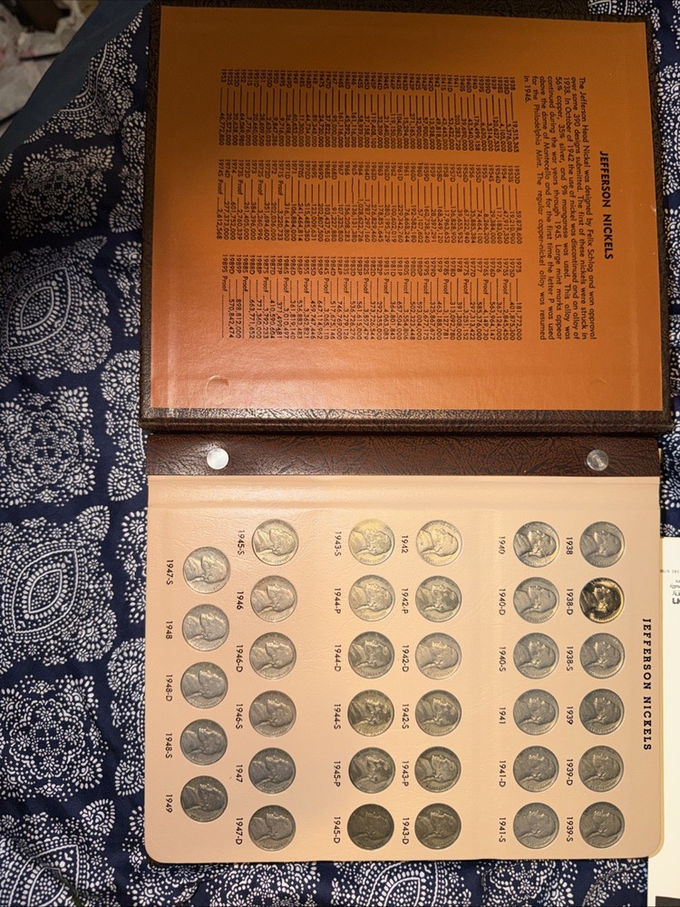 Jefferson Nichols, Including Proof Only Issues 1938–2002