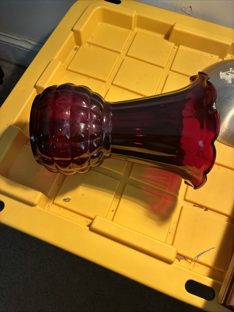 Pineapple Vase Cranberry Color