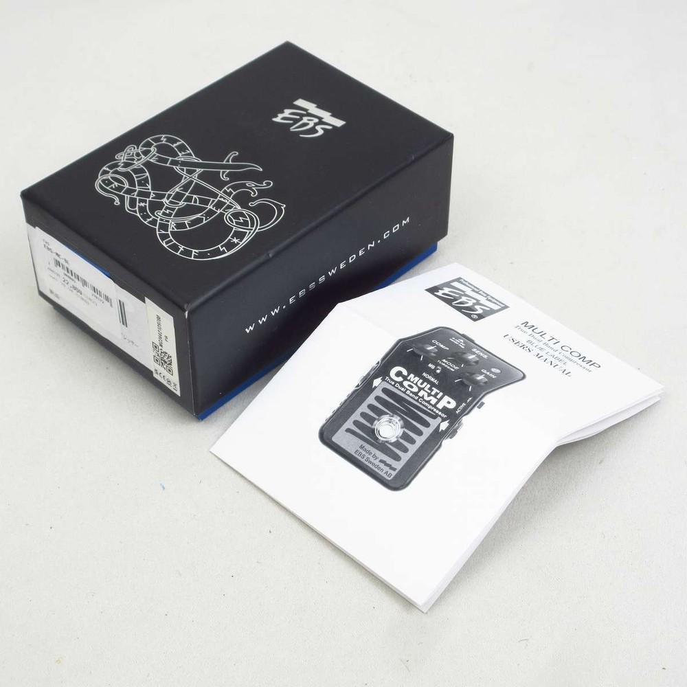 EBS MultiComp Blue Label Bass Compressor Pedal Sens Control Used