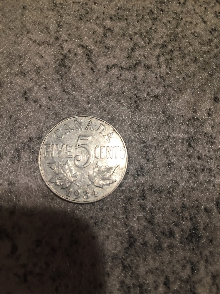1934 Canadian Five Cent Piece
