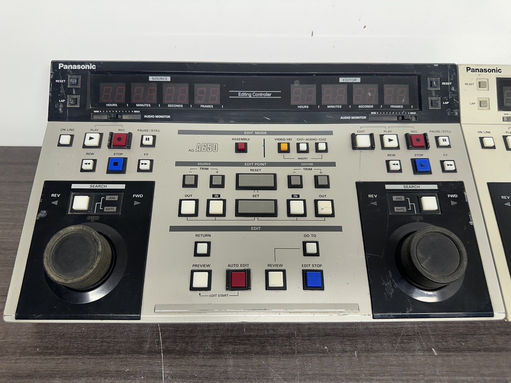 2 Panasonic Linear Video Edit Controller AG-A650 & AG-A750 - G54
