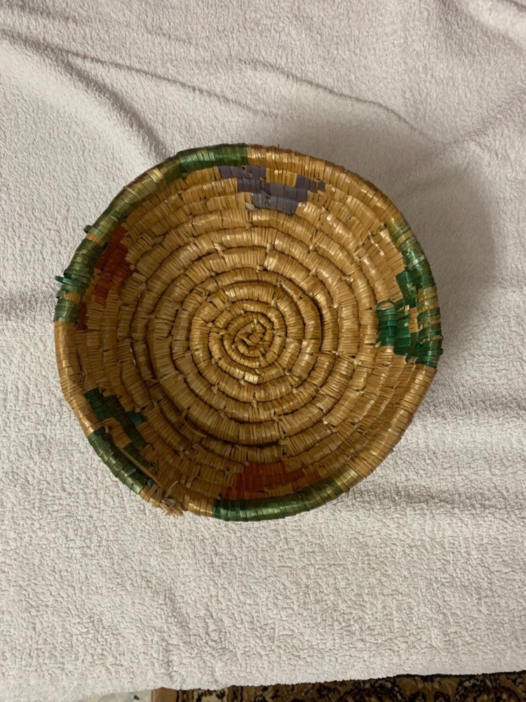 hand won basket of straw