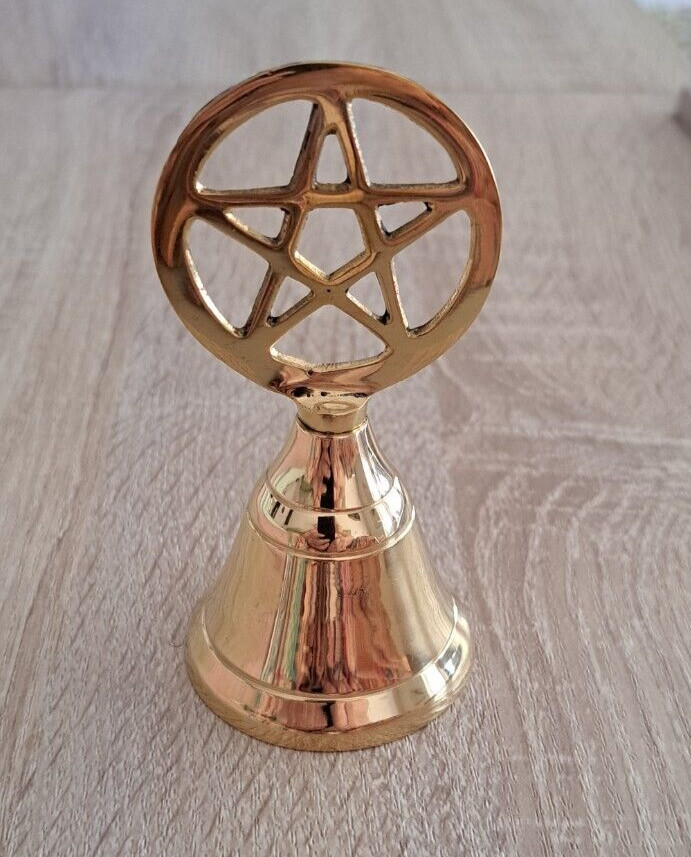 Brass Pentacle Altar Bell
