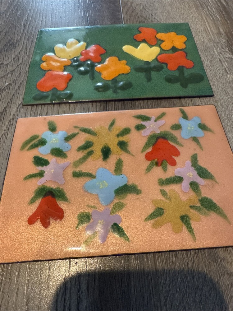 MCM Enamel On Copper Plate Multicolor / Great Design #14
