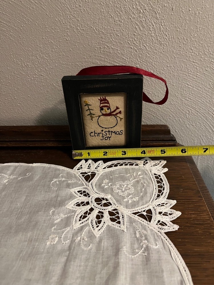 Rustic Christmas Joy Snowman Picture