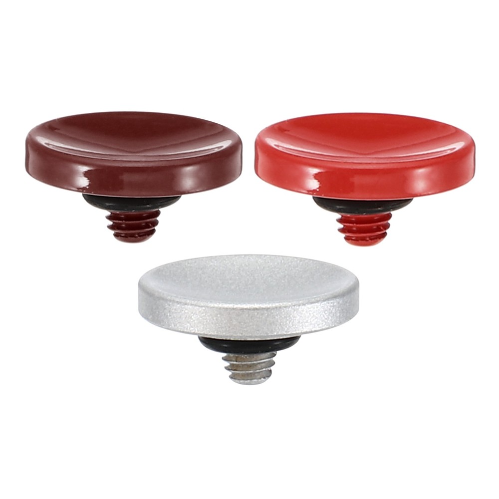 Camera Shutter Button 3pcs Shutter Release Button Concave, Dark Red Silver Red