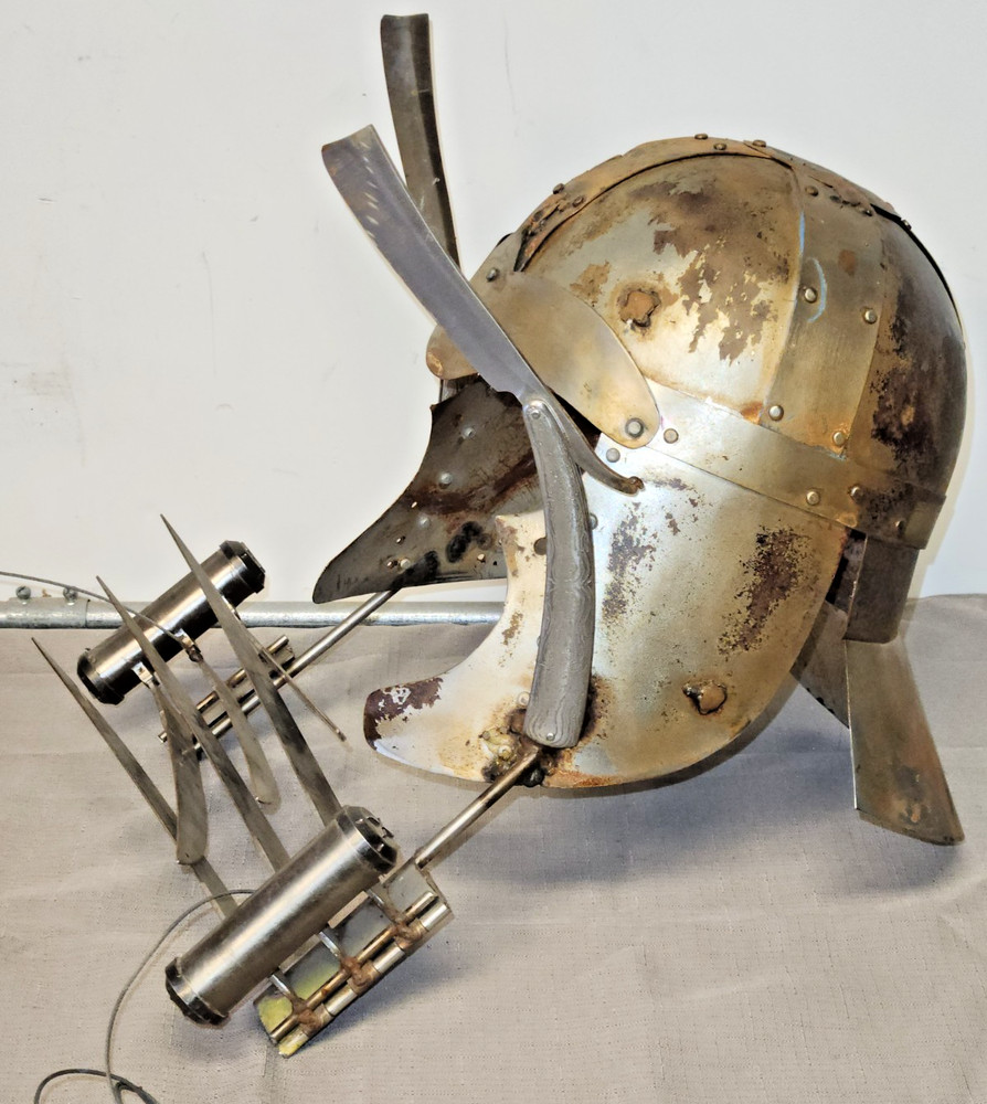 Mock Viking Crusader Helmet Modified Warrior Armor Medieval Mad Max