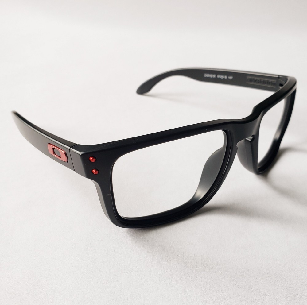 Oakley Holbrook Matte Black Red Icons Replacement Frame Only Authentic OO9102