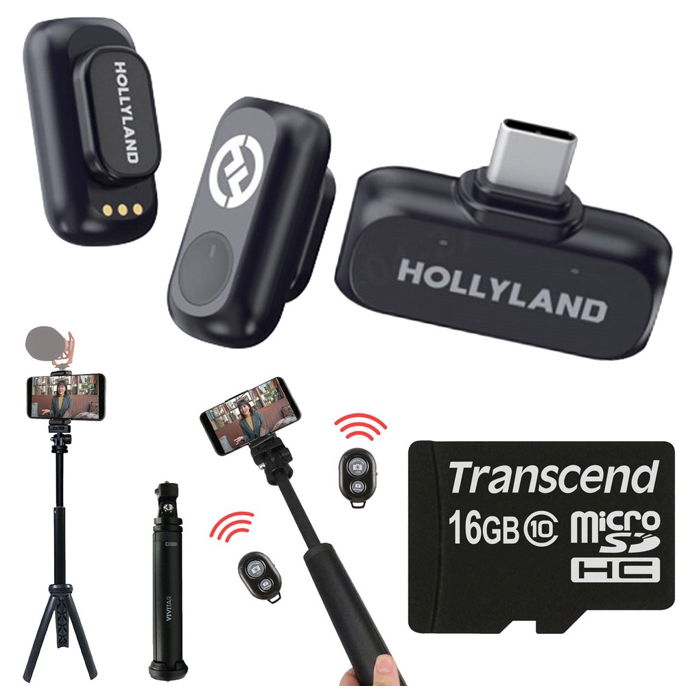 Hollyland LARK A1 Mini Duo Mic System for Mobile Devices Content Creation Bundle