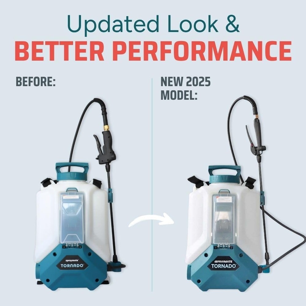 Spraymate Tornado 4-Gallon Battery Powered Backpack Sprayer (2025 Model) – Lawn