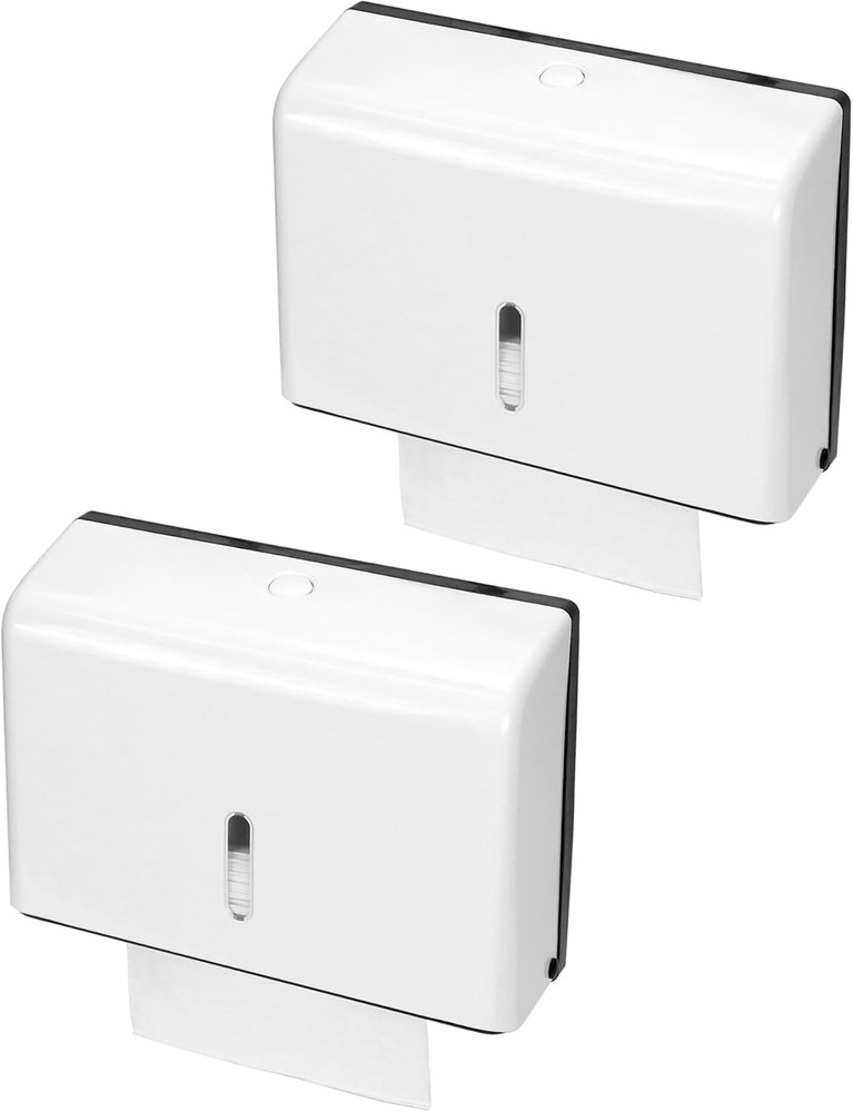 2 Pack Wall Mount Paper Towel Dispenser Multifold Tri Fold Bathroom Kitchen