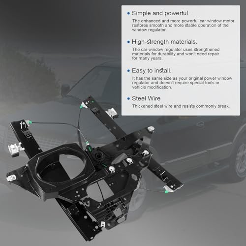 CARMOCAR Window Regulator with Panel Without Motor Replacement for 2007-2017