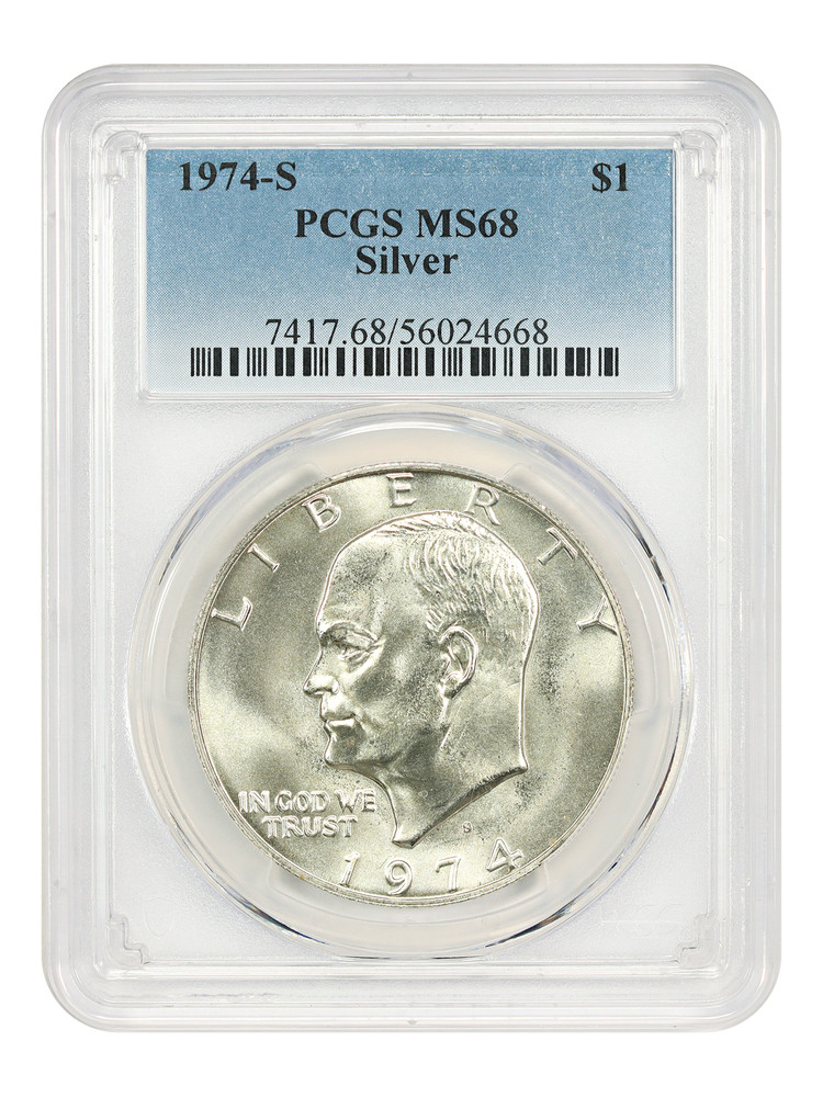 1974-S $1 PCGS MS68 (Silver) - Ike Dollar