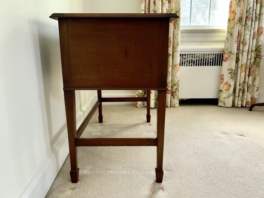 Vintage Georgian Walnut Writing Table With Tooled Leather Top