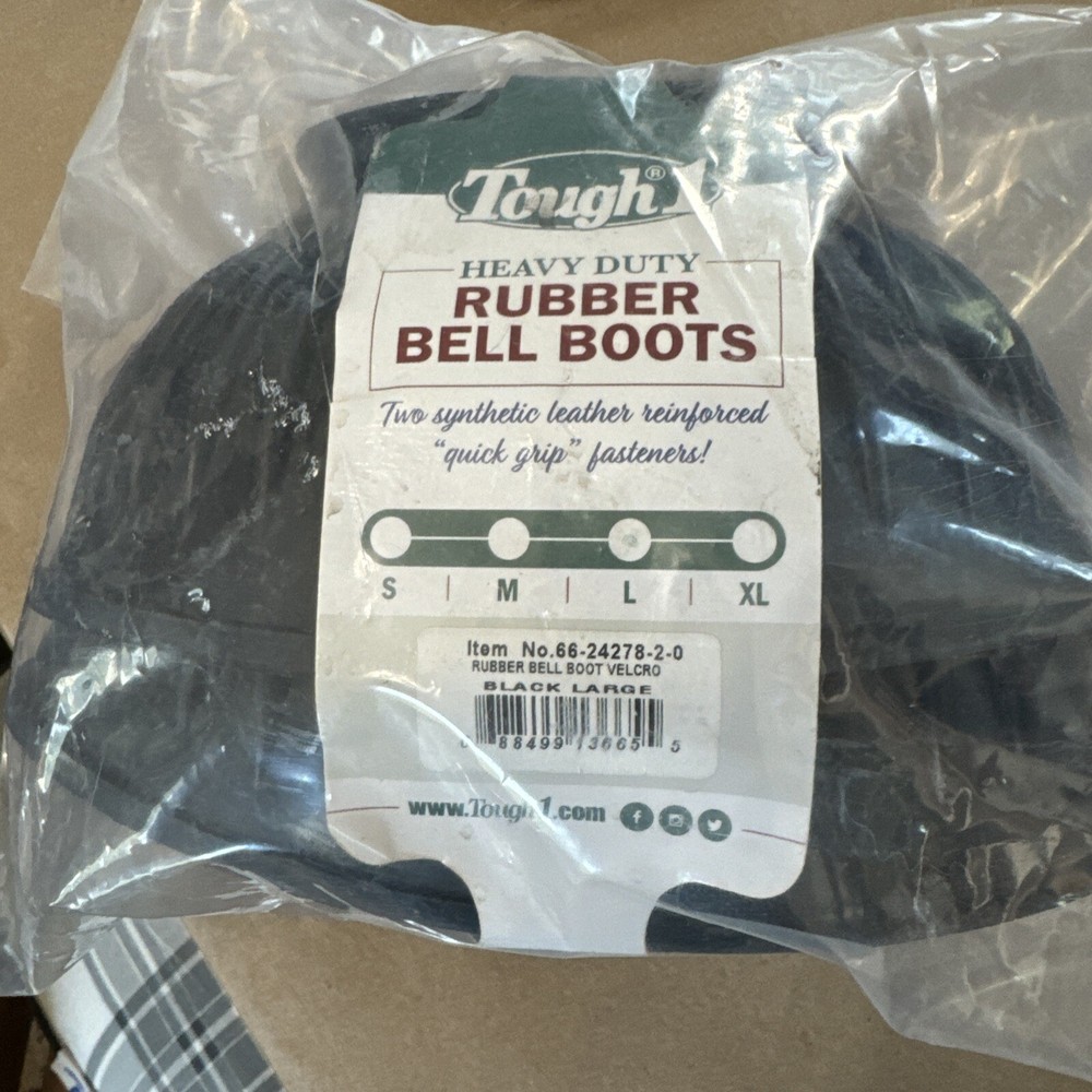 Heavy Duty Rubber Bell Boots Black—Large