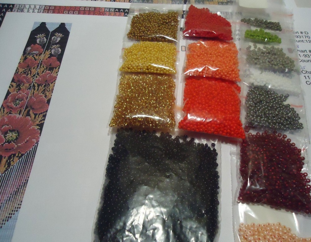 Kit for making a necklace gerdan. Beading Loom Pattern. #C20