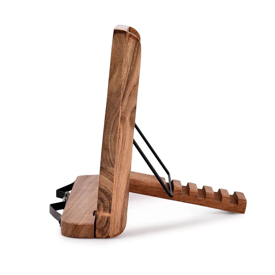 NIRMAN Acacia Wood Book Stand Adjustable Angle Reading Book Holder for Textbo..