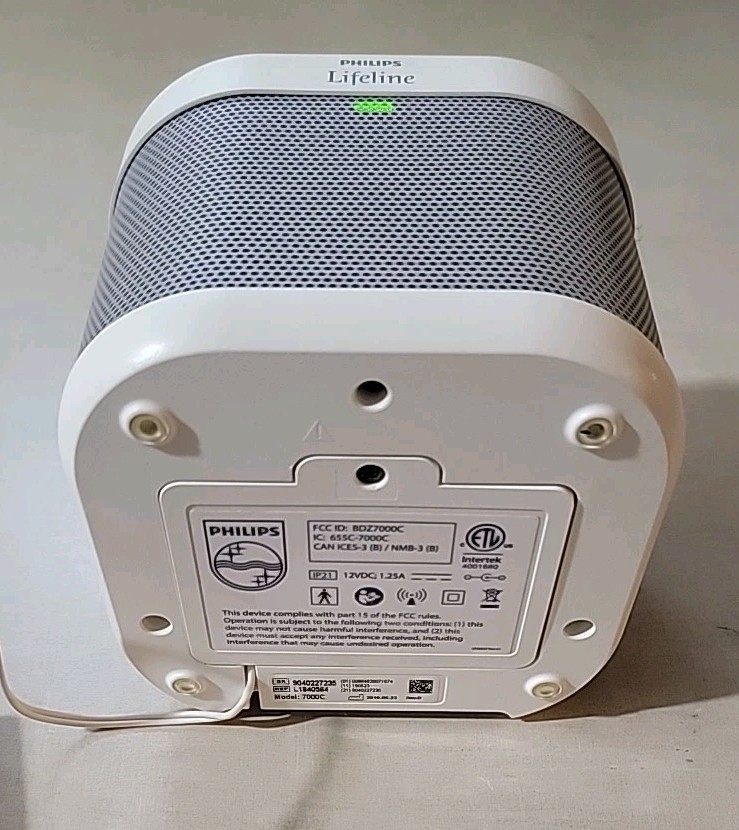 Philips Lifeline Model 7000C w. Power Adaptor WORKING
