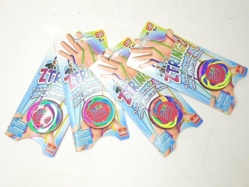 4 ZTRINGZ Original Rainbow Rope Create Finger String Shape Activity Fun Gift NEW