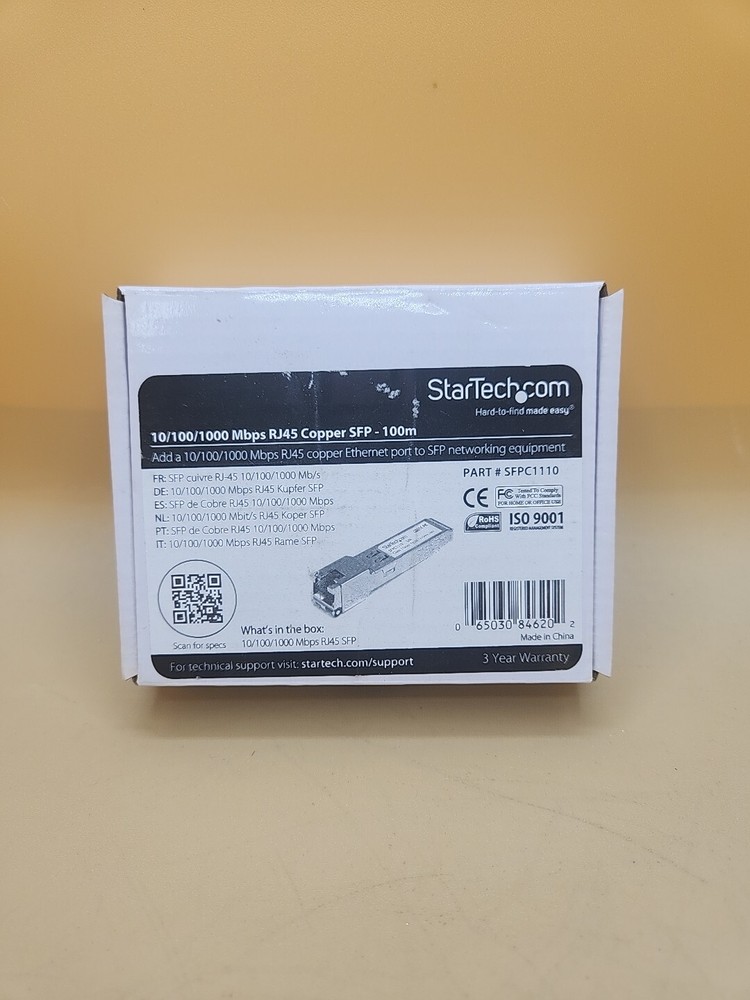 StarTech Cisco Compatible Gigabit RJ45 Copper SFP Transceiver Module New