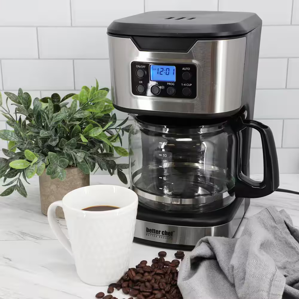 12-Cup Programmable Coffee Maker in Black