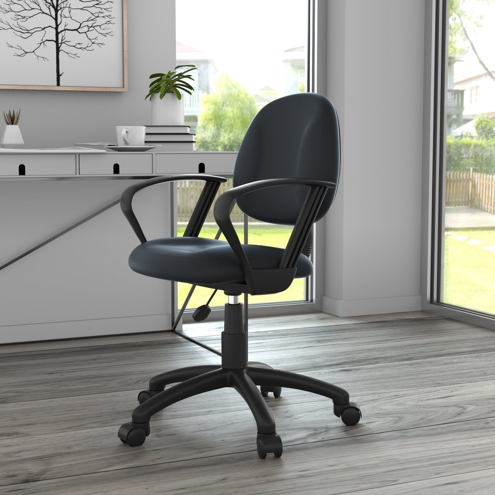 Boss Black Posture Chair W/ Loop Arms MODEL # B307