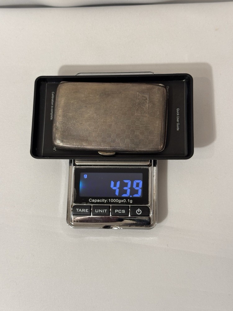 Antique Silver Cigarette Case | 43.9g |Birmingham 1902 | NOT SCRAP | monogram MC