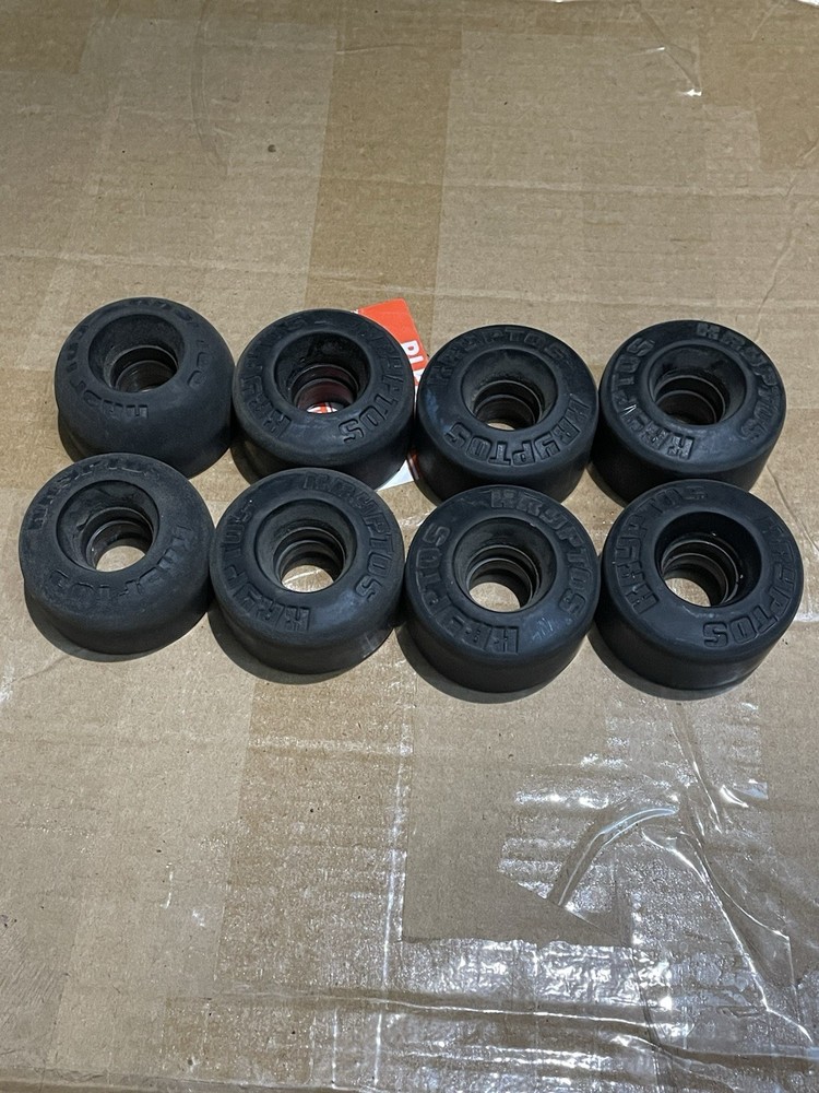 (8) Kryptos Skateboard /Rollerskate Wheels 78A 62mm Black