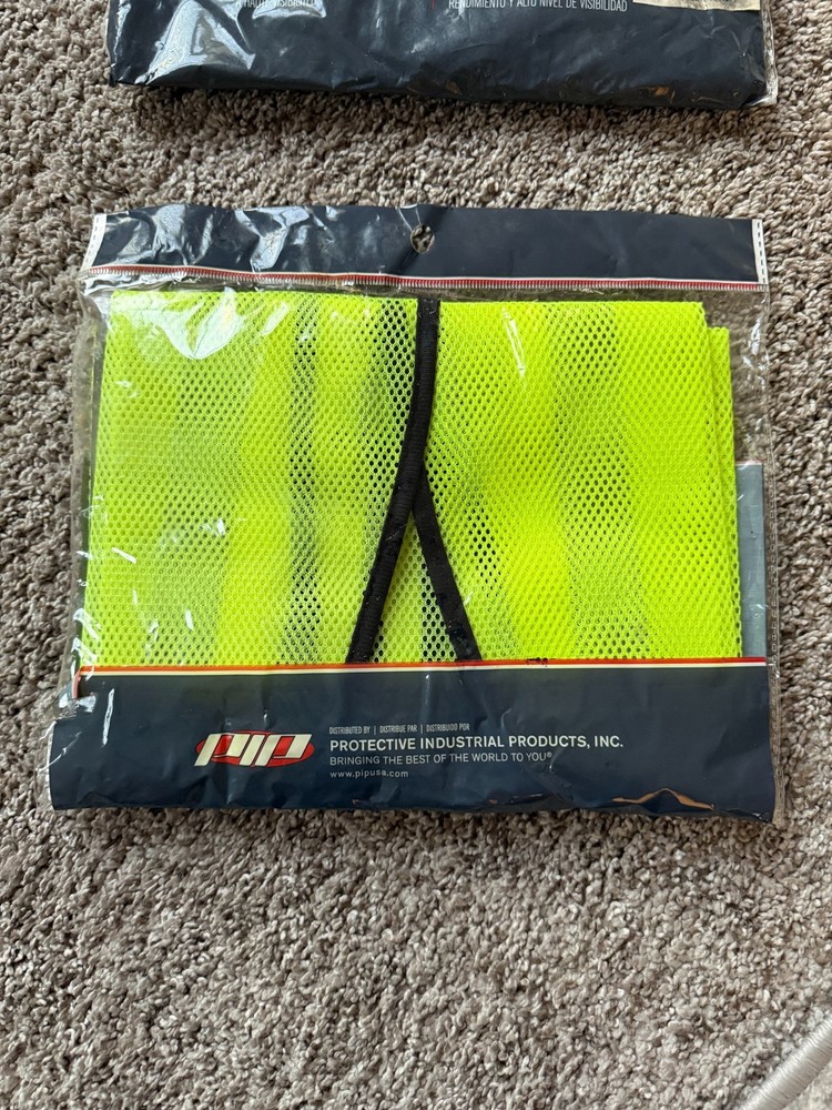 PIP 2 Hi-Visibility Performance Workwear vests one pocket hook and loop closure