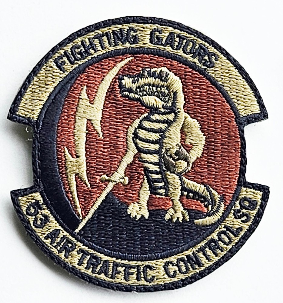 Air Force 53rd Air Traffic Control Squadron Spice Brown Hook Back Patch