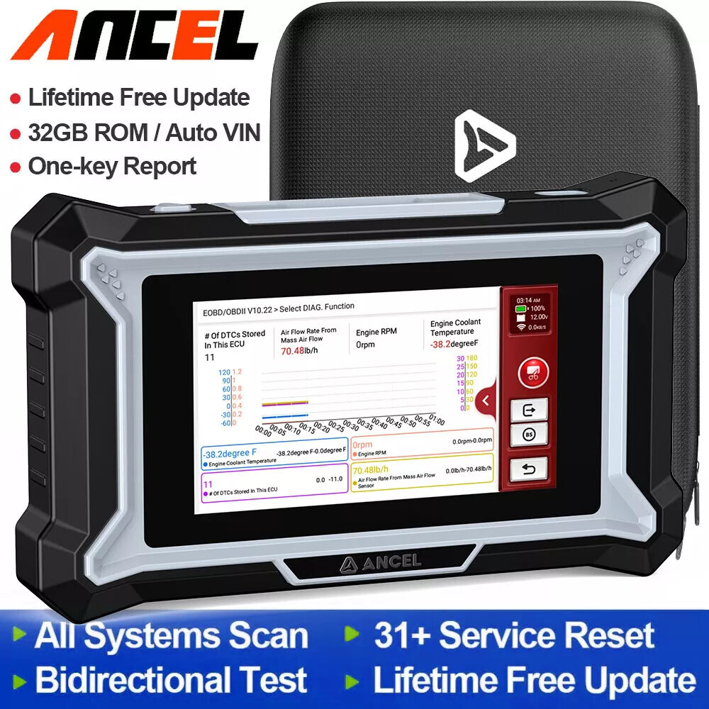 ANCEL Bidirectional All System OBD2 Scanner Car Diagnostic Tool Code Reader