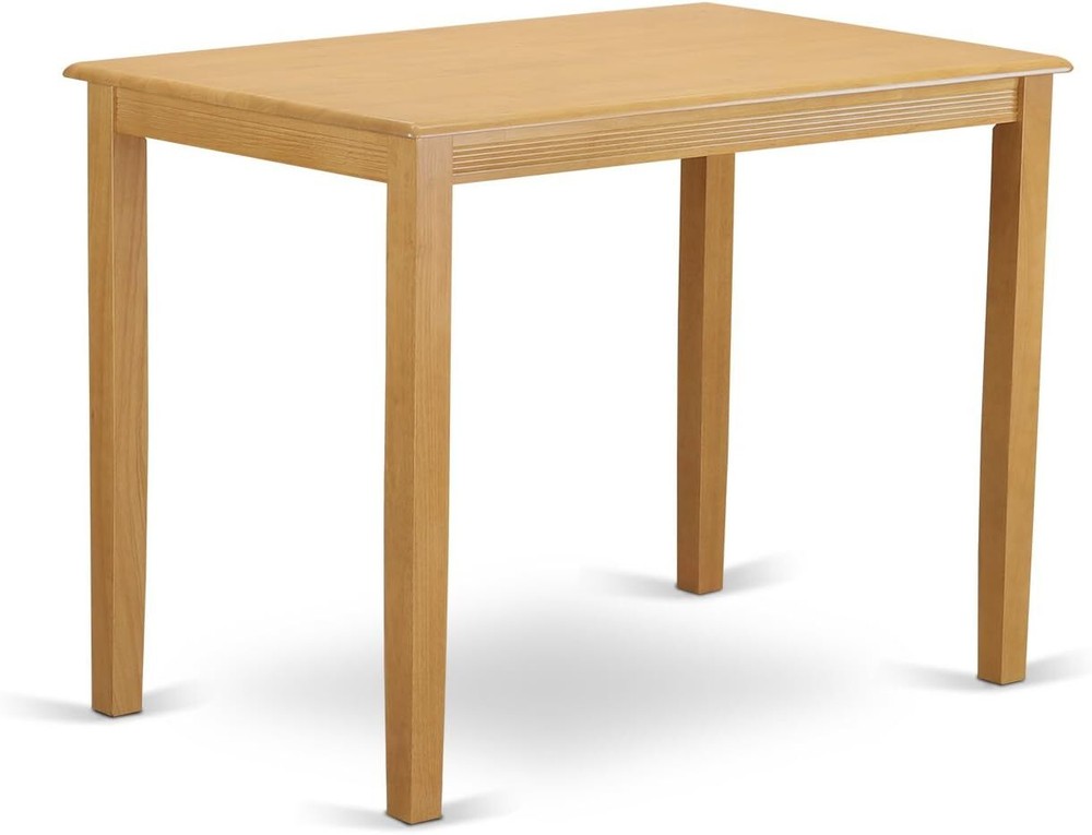 Oak 3-Piece Counter Height Dining Set: Rectangle Table & 2 Chairs Included