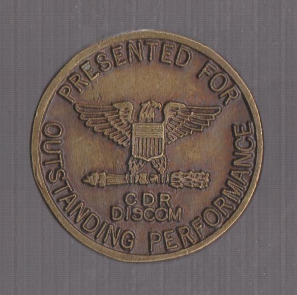 2 ID Warriors Discom Korea Army Challenge Coins 1.5 " DIA