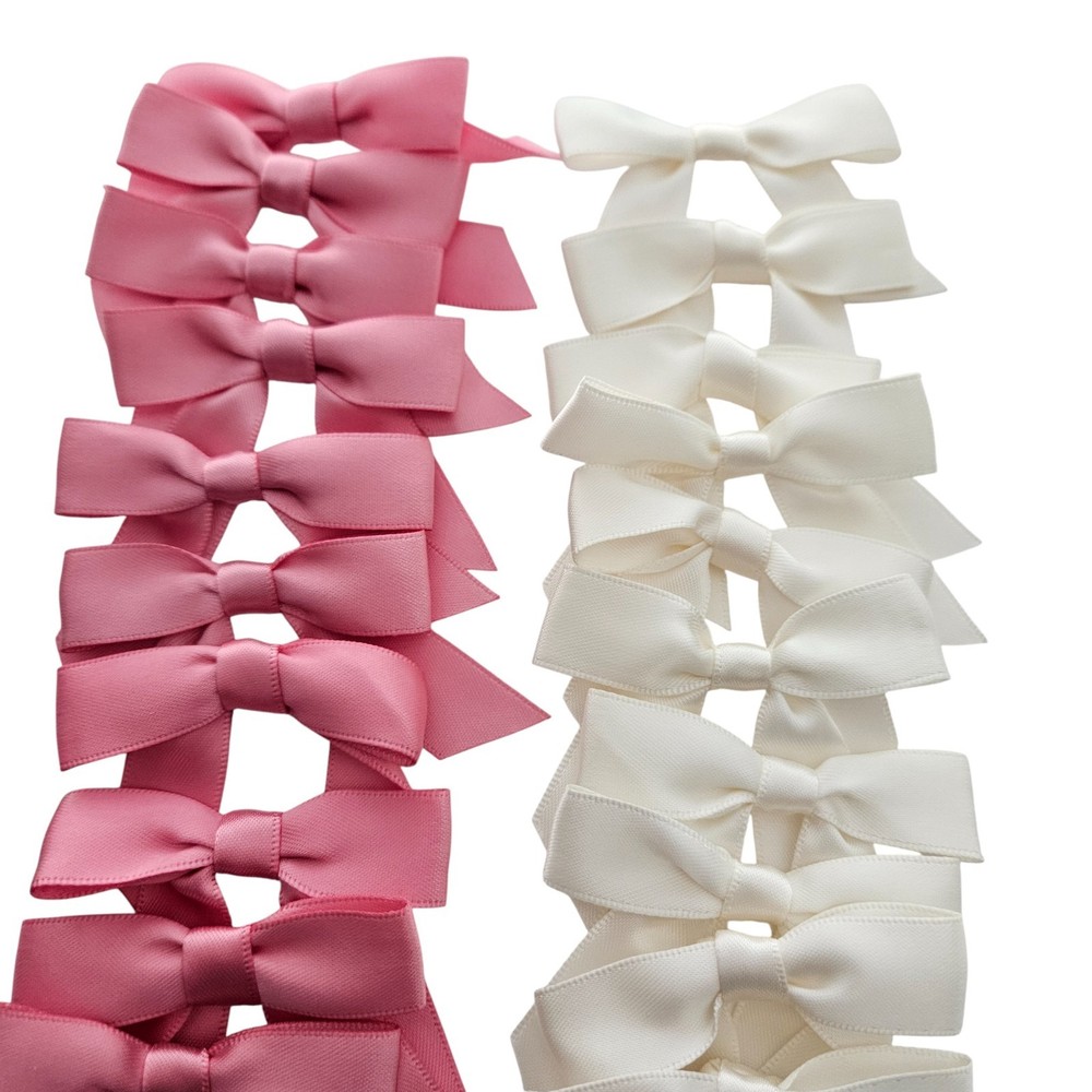 Anna Griffin 20 piece White and Pink Bows