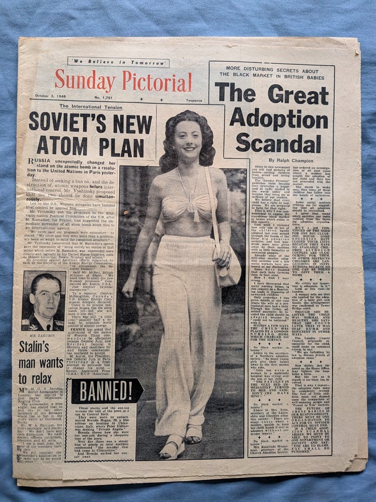 5 1948 original newspapers