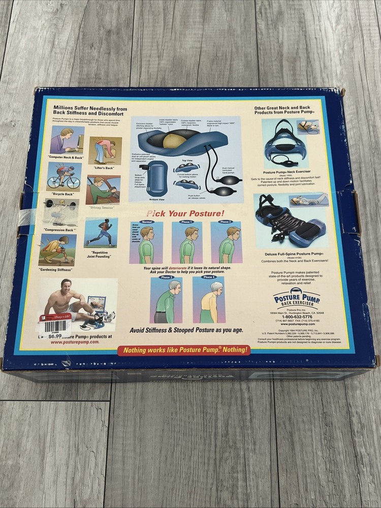 Posture Pump Back Exerciser Model 2000 Elliptical Rocker Relief practically New