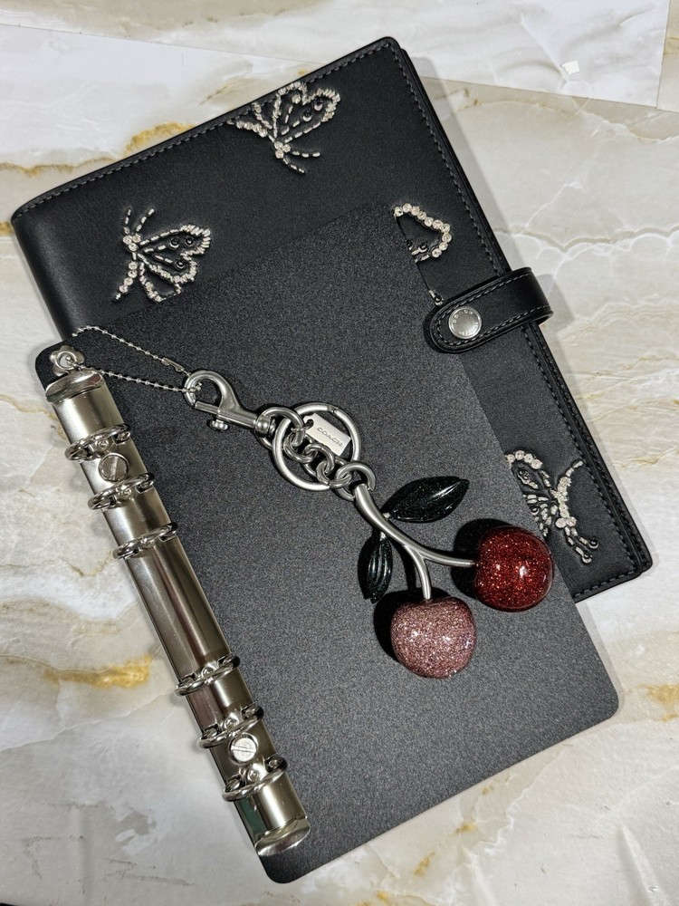 BLACK INSERT / SILVER RINGS | COACH Notebook Binder Transition Insert