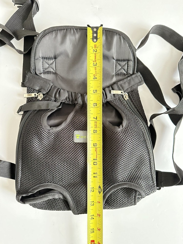 Wellver Pet Dog Front Carrier, Adjustable Shoulder Straps - Black - Medium