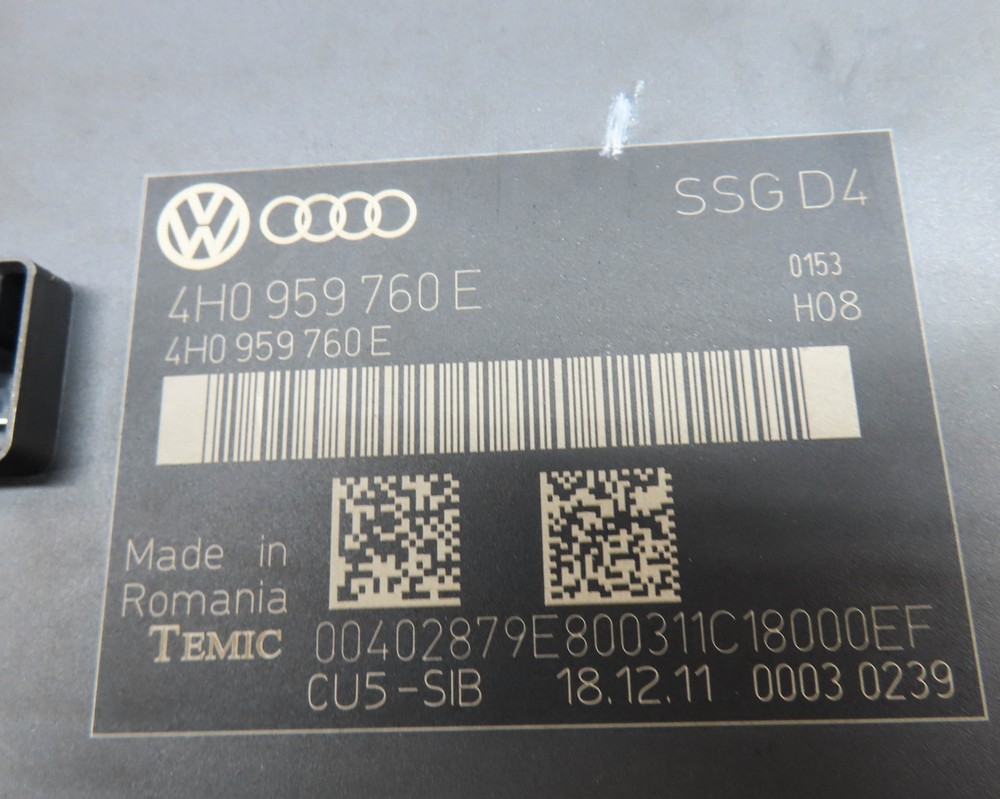 2012 AUDI A8 (D4 4H) FRONT LEFT DRIVER SEAT CONTROL MODULE