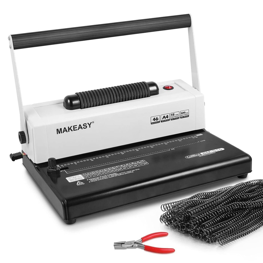Coil Spiral Binding Machine - Electric Coil Inserter