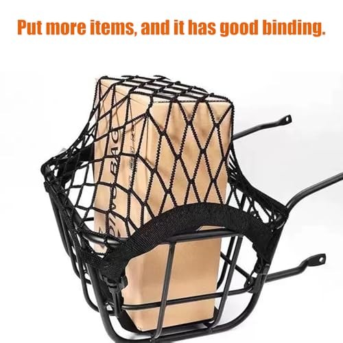 Upgrade Motorcycle Cargo Net,10"X11" Double Layer Storage Bungee Net,High
